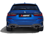 Akrapovic Slip-On Line Titan Duplex Sportauspuff BMW 3er M340i ab 2019 G20 G21 je 2x rund schräg aus Carbon