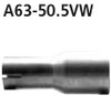 Bastuck Edelstahl Auspuff-Adapter 63mm auf 50,5mm