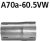 Bastuck Edelstahl Auspuff-Adapter 70,5mm Innen auf 60,5mm Innen
