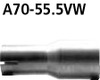 Bastuck Edelstahl Auspuff-Adapter 70mm auf 55,5mm