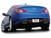 Borla Edelstahl Duplex Sportauspuffanlage ab Kat Hyundai Genesis Coupe 3.8l V6 je 2x89mm rund eingerollt abgeschrägt