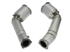 Bull-X Edelstahl Ø76mm-Downpipe mit 200-Zeller Sport-Kats Audi RS6 C8 Typ 4K