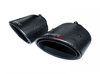BULL-X Carbon Endrohrsatz zum Aufstecken 2x145x90mm oval abgeschrägt