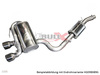 BULL-X Edelstahl Sportauspuff-Komplettanlage ab Kat Ø76mm VW Golf 6 R inkl. Endrohrsatz nach Wahl