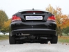 Eisenmann Edelstahl Sportauspuff inkl. Verbindungsrohr BMW 1er E82 Coupe u. E88 Cabrio 125i mit M-Paket-Heckschürze 2x76mm rund scharf gerade versetzt