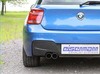 Eisenmann Edelstahl Sportauspuff BMW 1er F20 F21 116i 118i 2x76mm rund scharfkantig abgeschrägt
