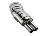 Eisenmann Edelstahl Sportauspuff RACE-Version BMW 3er E36 Limo Coupe Cabrio Touring 318i 2x76mm rund scharf gerade