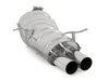 Eisenmann Edelstahl Sportauspuff RACE-Version BMW 3er E46 Limo Touring Coupe Cabrio 2x83mm rund scharf gerade