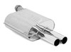 Eisenmann Edelstahl Sportauspuff BMW 5er E60 E61 Limo u. Touring 520i-530i inkl. LCI mit 70mm Anschluss 2x76mm rund scharf gerade