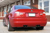 Eisenmann Edelstahl Duplex Sportauspuff RACE-Version BMW 3er E46 M3 je 2x76mm rund scharf abgeschrägt