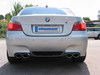 Eisenmann Edelstahl Duplex Sportauspuff RACE-Version BMW 5er E60 M5 Limousine inkl. LCI je 2x120x77mm oval eingerollt gerade