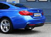 Eisenmann Edelstahl Sportauspuff-Komplettanlage ab Kat mit Klappensteuerung BMW 4er 428i F32 F33 F36 2x76mm rund scharf gerade