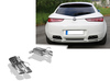 FOX Edelstahl Duplex Sportauspuff Alfa Romeo Brera je 2x106x71mm oval eingerollt seitlich abgeschrägt