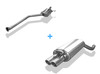 FOX Edelstahl Sportauspuff-Komplettanlage ab Kat. Audi 100, A6 Typ C4 quattro 2.6l 2.8l 2x70mm rund eingerollt abgeschrägt