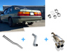 Fox Edelstahl Racing-Komplettanlage ab Kat Audi 80/90 (81/85) Limousine/Coupe - Modelle ohne Kat - 2x63mm rund scharf gerade