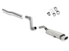 Fox Edelstahl Racing-Komplettanlage ab Kat Audi 80/90 (81/85) Limousine/Coupe - Modelle ohne Kat - 135x80mm flachoval eingerollt abgeschrägt