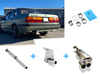 Fox Edelstahl Sportauspuff-Komplettanlage ab Kat Audi 80/90 (81/85) Limousine/Coupe - Modelle ohne Kat - 2x63mm rund scharf gerade