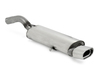 Fox Edelstahl Sportauspuff Audi 80/90 (81/85) Limousine/Coupe 135x80mm flachoval eingerollt abgeschrägt mit Absorber