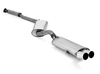Fox Edelstahl Sportauspuff-Komplettanlage ab Kat Audi 80/90 (81/85) Limousine/Coupe - Modelle ohne Kat - 2x76mm rund scharf gerade
