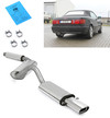 Fox Edelstahl Sportauspuff-Komplettanlage ab Kat Audi 80/90 89 B3 B4 Coupe u. Cabrio 2.6l 2.8l 135x80mm flachoval
