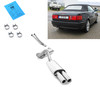 Fox Edelstahl Sportauspuff-Komplettanlage ab Kat Audi 80/90 89 B3 Coupe 2.6l 2.8l bis Bj.07/94 2x76mm rund eingerollt gerade mit Absorber