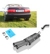 Fox Edelstahl Sportauspuff inkl. Verbindungsrohr Audi 80/90 89 B3 Limousine/Coupe und B4 Cabrio 1.6-2.0l 2x76mm rund scharf