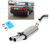 Fox Edelstahl Sportauspuff inkl. Verbindungsrohr Audi 80/90 89 B3 Limousine/Coupe und B4 Cabrio 1.6-2.0l 2x76mm rund eingerollt