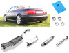 Fox Edelstahl Sportauspuff-Komplettanlage ab Kat Audi 80/90 89 B3 Limousine/Coupe u. B4 Cabrio 2.0 16V 2.3l 2x76mm rund scharf