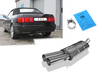 Fox Edelstahl Sportauspuff Audi 80/90 89 B3 Limousine Coupe und B4 Cabrio 2x76mm rund scharf gerade