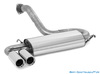 Fox Edelstahl Sportauspuff inkl. Verbindungsrohr Audi 80/90 quattro (89) Limousine/Coupe 1.8-2.3l 2x76mm rund eingerollt mit Absorber