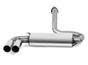 Fox Edelstahl Sportauspuff inkl. Verbindungsrohr Audi 80/90 quattro (89) Limo + Coupe 1.8-2.3l 2x76mm rund scharf