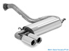 Fox Edelstahl Sportauspuff inkl. Verbindungsrohr Audi 80/90 quattro (89) Limousine/Coupe 1.8-2.3l 2x76mm rund eingerollt mit Absorber