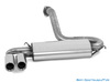 Fox Edelstahl Sportauspuff inkl. Verbindungsrohr Audi 80/90 quattro (89) Limousine/Coupe 1.8-2.3l 2x76mm rund eingerollt mit Absorber