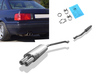 Fox Edelstahl Sportauspuff-Komplettanlage ab Kat Audi 80 B4 Limousine/Avant 1.6-2.0l 2x76mm rund eingerollt gerade mit Absorber