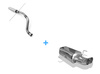 Fox Edelstahl Sportauspuff-Komplettanlage ab Kat Audi 80 B4 Limousine/Avant 2.0-2.8l 2x76mm DTM rund scharf
