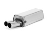 Fox Edelstahl Racing-Komplettanlage ab Kat Audi 80 B4 Limousine/Avant 2.0-2.8l 2x70mm rund scharf gerade