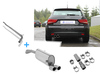 Fox Edelstahl Racing-Komplettanlage ab Kat Audi A1 1.2l 1.6TDI 2x90mm rund eingerollt abgeschrägt