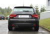 Fox Edelstahl Sportauspuff Audi A1 1.2l 1.6TDI 2x90mm rund eingerollt abgeschrägt