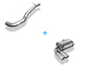 Fox Edelstahl Racing-Komplettanlage ab Kat Audi A3 8P 3.2 V6 quattro 2x90mm rund eingerollt abgeschrägt mit Absorber Fox Edelstahl Racing-Komplettanlage ab Kat Audi A3 8P 3.2 V6 quattro 2x90mm rund eingerollt abgeschrägt mit Absorber