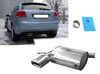 Fox Edelstahl Sportauspuff Audi A3 8P 3.2 V6 quattro 160x80mm flachoval eingerollt abgeschrägt mit Absorber