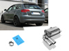 Fox Edelstahl Sportauspuff Audi A3 8P 3.2 V6 quattro Sportback 2x90mm rund eingerollt abgeschrägt mit Absorber
