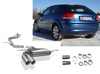 Fox Edelstahl Racing-Komplettanlage ab Kat. Audi A3 8P 2x76mm rund eingerollt gerade mit Absorber