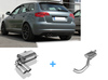 Fox Edelstahl Sportauspuff-Komplettanlage ab Kat Audi A3 8P quattro Sportback 2x90mm rund eingerollt abgeschrägt mit Absorber