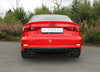 Fox Edelstahl Duplex Racing-Komplettanlage ab Kat Audi A3 8V 1.8 TFSI Limousine S-Line/S3-Heck je 2x80mm rund eingerollt abgeschrägt
