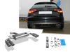 Fox Edelstahl Duplex Sportauspuff Audi A3 8V Sportback 1.8TFSI je 2x88x74mm oval eingerollt abgeschrägt
