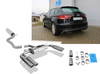 Fox Edelstahl Duplex Sportauspuff-Komplettanlage ab Kat Audi A3 8V Sportback 1.8TFSI je 2x90mm rund eingerollt abgeschrägt