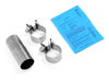 Fox Edelstahl Sportauspuff Audi A4 B6 Typ 8E Limousine/Avant 1.6l u. 2.0l 1x80mm rund eingerollt gerade mit Absorber