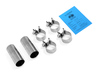 Fox Edelstahl Duplex Sportauspuff Audi A4 B6 Typ 8E Limousine/Avant 1.9TDI 1x76mm rund eingerollt gerade mit Absorber