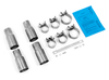 Fox Edelstahl Duplex Sportauspuff Audi A4 B6 quattro Typ 8E Limousine/Avant 1x90mm rund eingerollt abgeschrägt mit Absorber