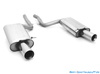 Fox Edelstahl Duplex Sportauspuff Audi A4 Cabrio B6 B7 quattro je 90mm rund doppelwandig gerade